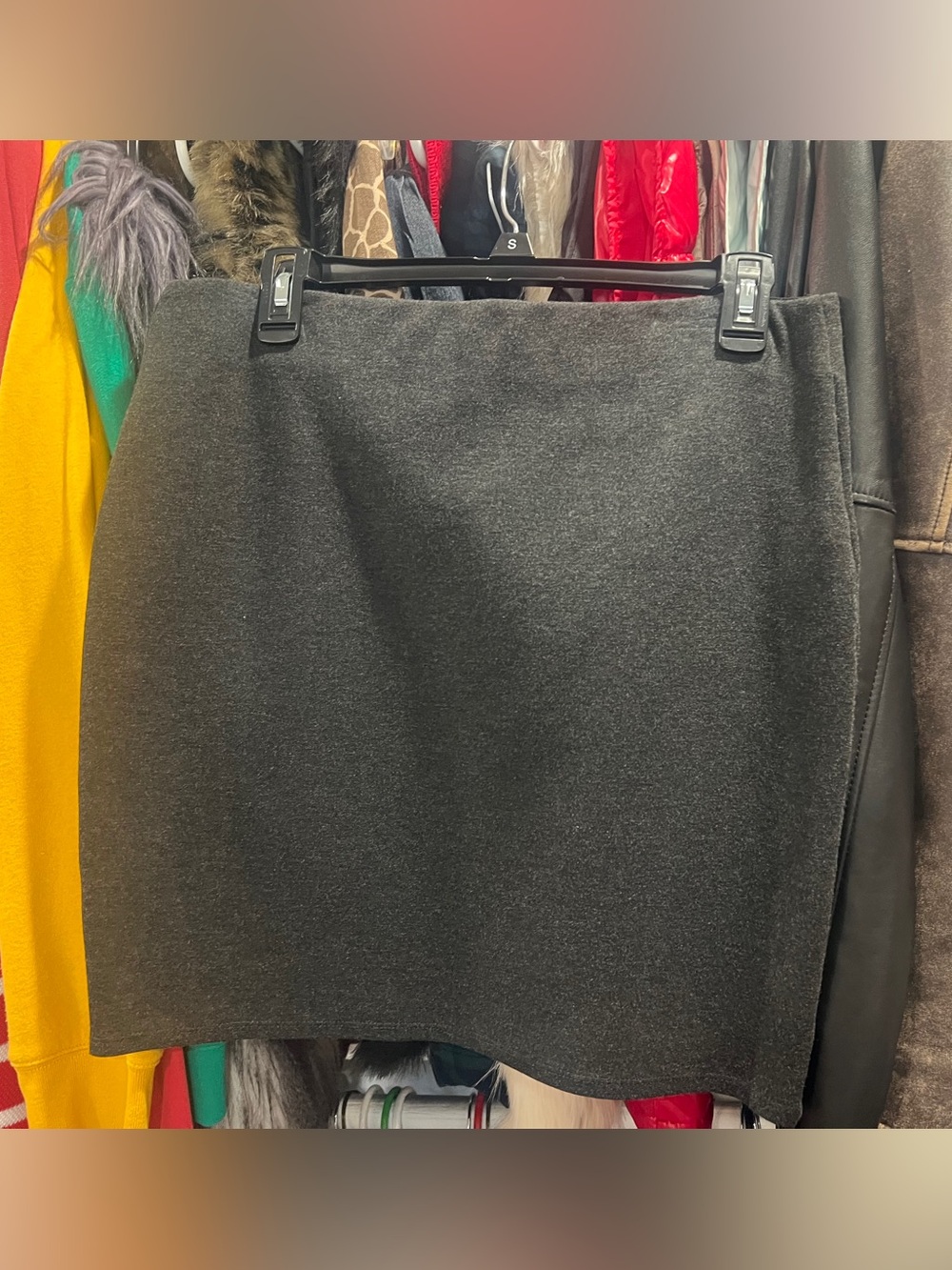Loft Cotton Knit Classic Charcoal Pencil Skirt - Women's
